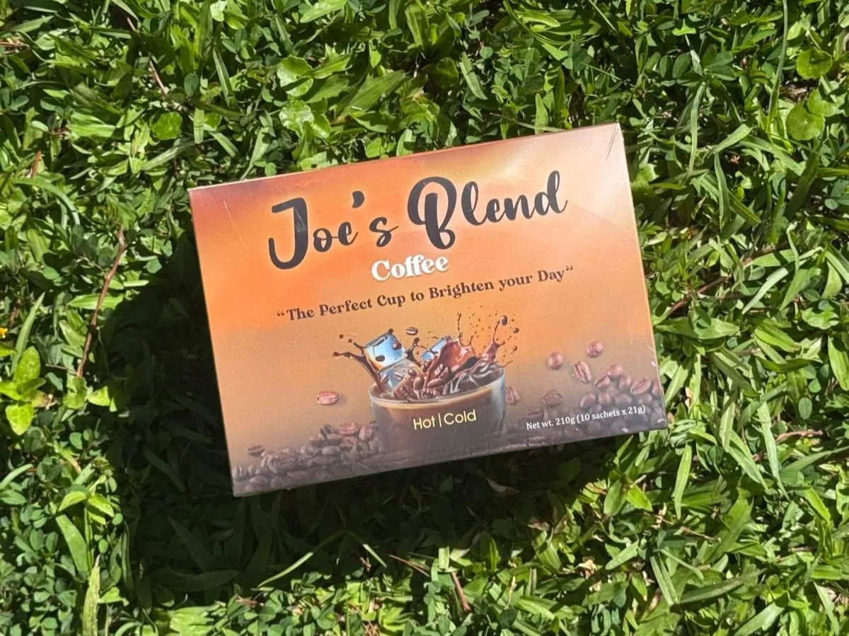 One box of Joe's Blend Coffee, 10 sachets