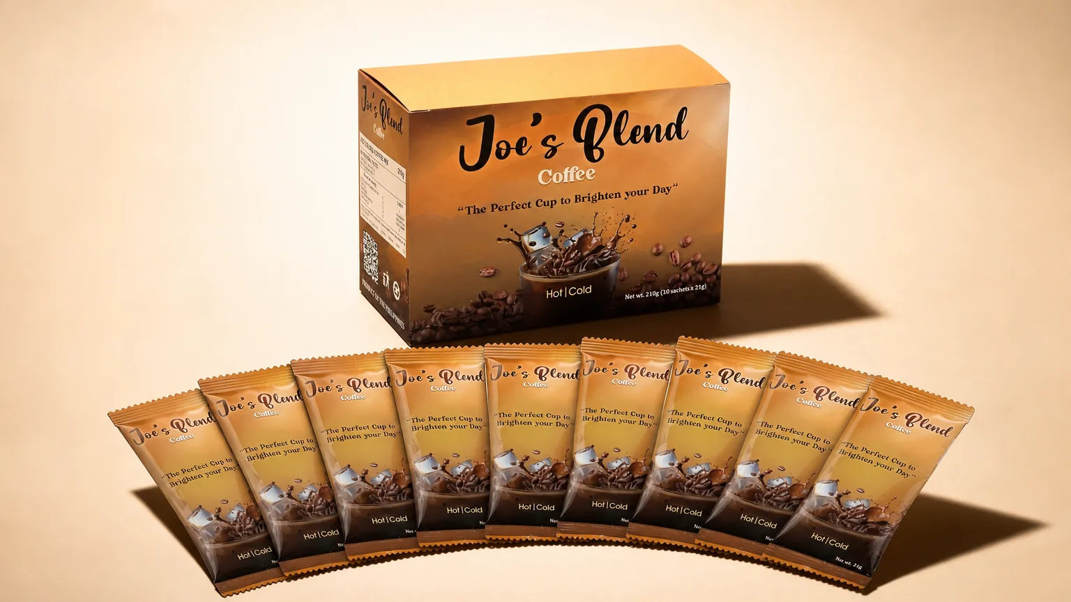 The box with ten sachets fanned in front