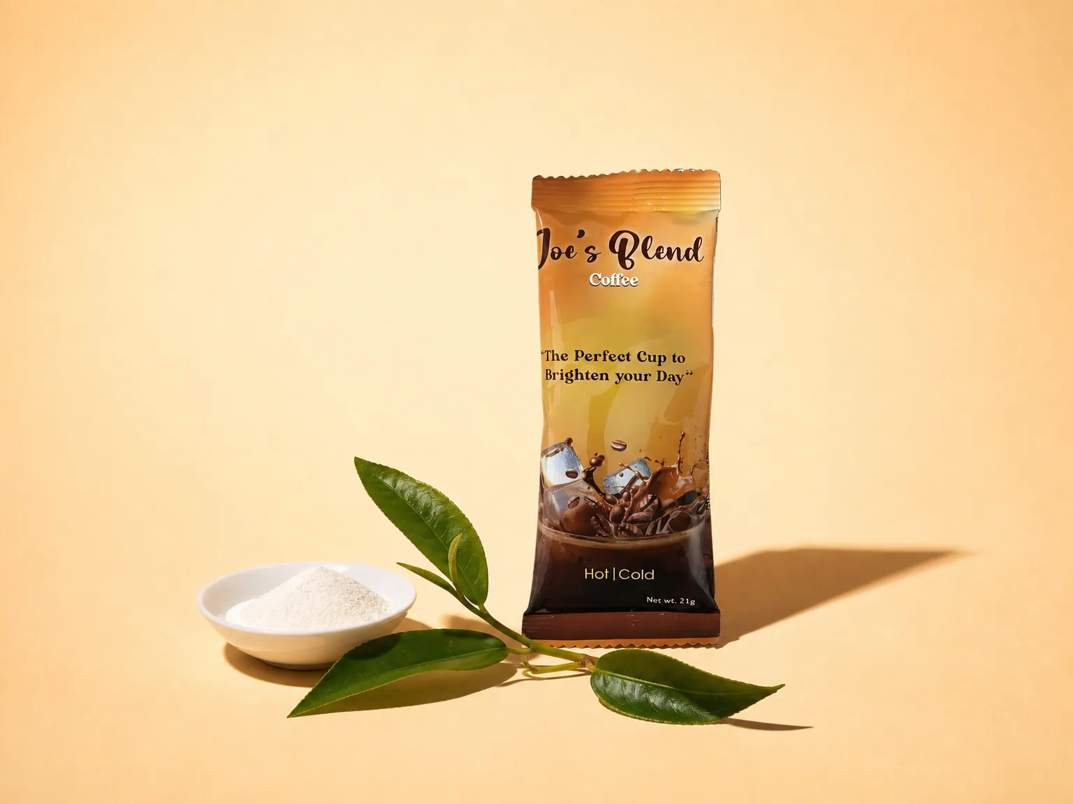Green tea leaves and L-theanine powder